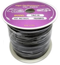 Cable 16 awg negro rollo 100 mts