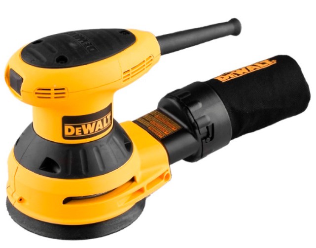 Lijadora roto orbital 5" 275W +adaptador aspirado +bolsa polvo