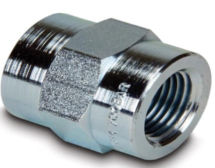 Adaptador hidráulico rosca 3/8" NPT hembra a 3/8" NPT hembra