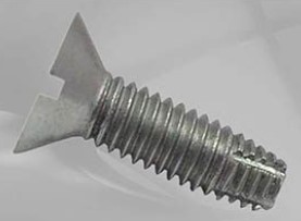Tornillo aterrajador tipo f plana recta #10-32 3/8" zinc 100