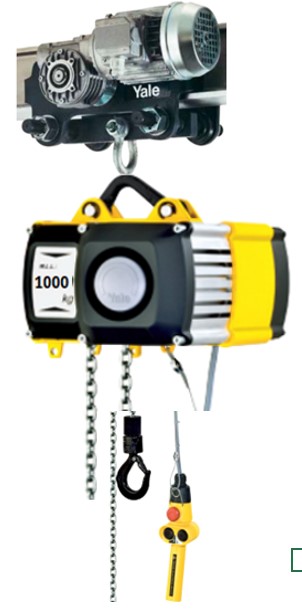 Tecle eléctrico cadena 1 ton 6M 2VEL 380V c/carro