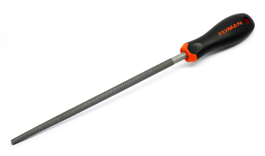Lima redonda 10" bastarda c/mango
