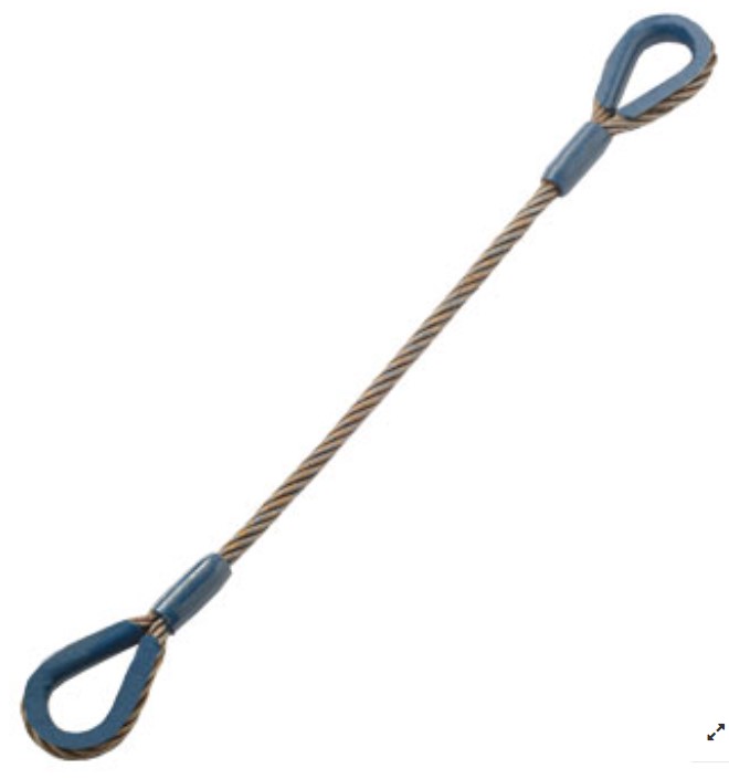 Estrobo cable de ac. ojo-ojo de 3/8" X 6M