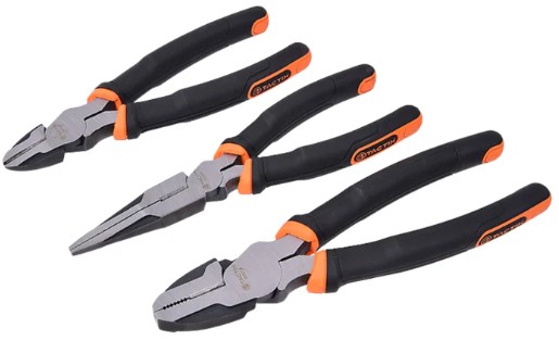 Alicate tactix # 204005 jgo. 3 piezas reforzado corte universal punta