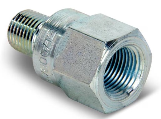 Adaptador hidráulico rosca 3/8" NPT hembra a 1/4" NPT macho
