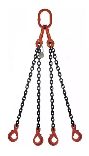 Eslinga cadena G8 8MM 4RAMALES gancho seg 2M