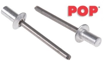 Remache pop cerrado duralum/acero 4.0MM 12.8MM 100