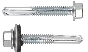 Autoperforante hex viga gol-epdm #12-24 1.1/4" broca ruspert/inox