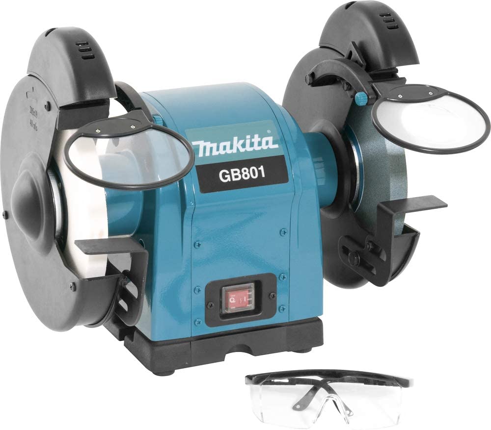 Esmeril de banco 8" (205 mm.) 550 w 2.850 rpm. 19,8 kg. eje 15,88 mm (5/8")