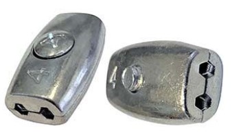 Abrazadera cable oval 2MM zincado