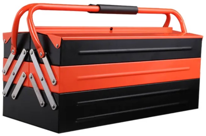 Caja herramientas metal cuadrada mec 14