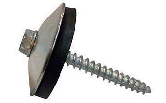 Tornillo policarbonato c golilla acero + pvc #12x2 50U