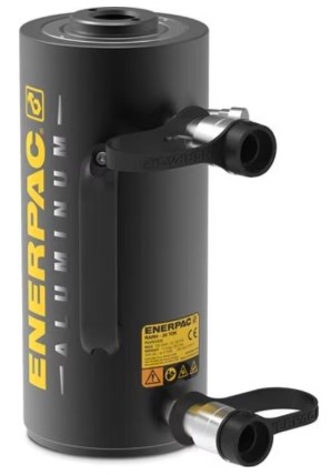 Cilindro hidráulico aluminio doble accion embolo hueco 100T