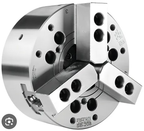 Plato hidráulico 10" 3 mordazas c/ orificio pasante 10" torno CNC