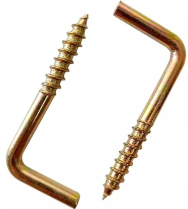 Tornillo tirafondo escuadra 3.7MM 2" zinc iridiscente
