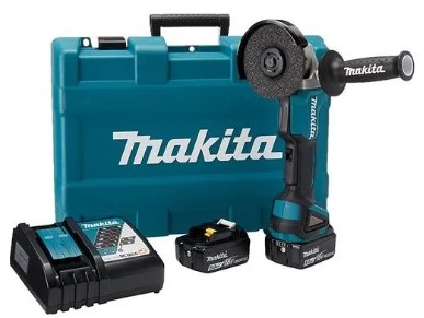 Esmeril angular batería 4.1/2" 8500 rpm 2bat+ cargador (hombre muerto c/freno)