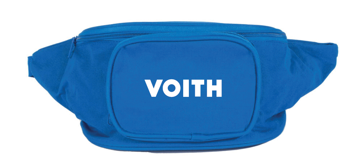 Banano polyester 600D c/bolsillo azul rey c/logo