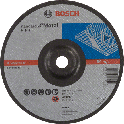 Grinding std. disc 6MM metal 9"