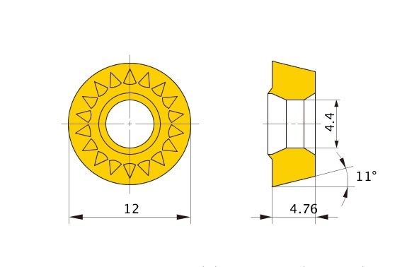 Round milling insert